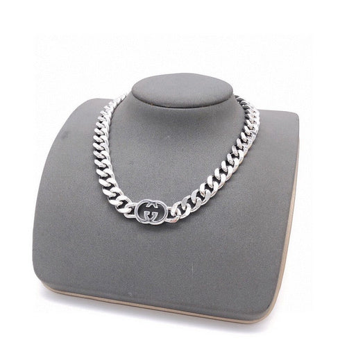 GG White Gold Chain Necklace