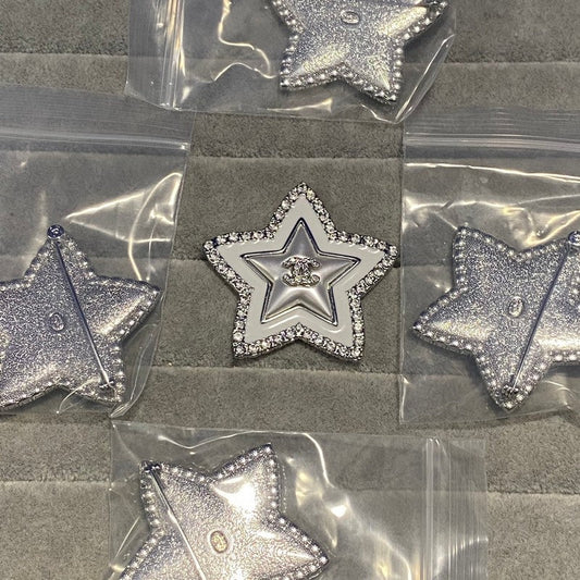 CC Star Pearl Brooch