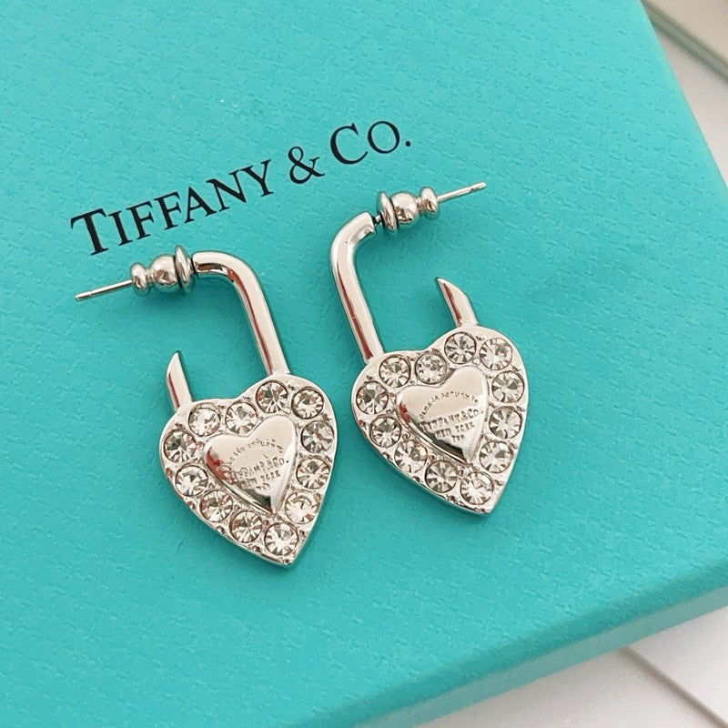 Tiff Diamond Heart Earrings