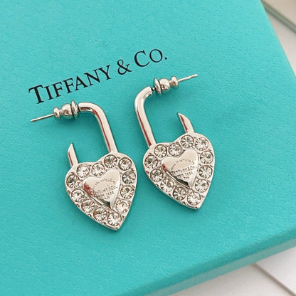 Tiff Diamond Heart Earrings