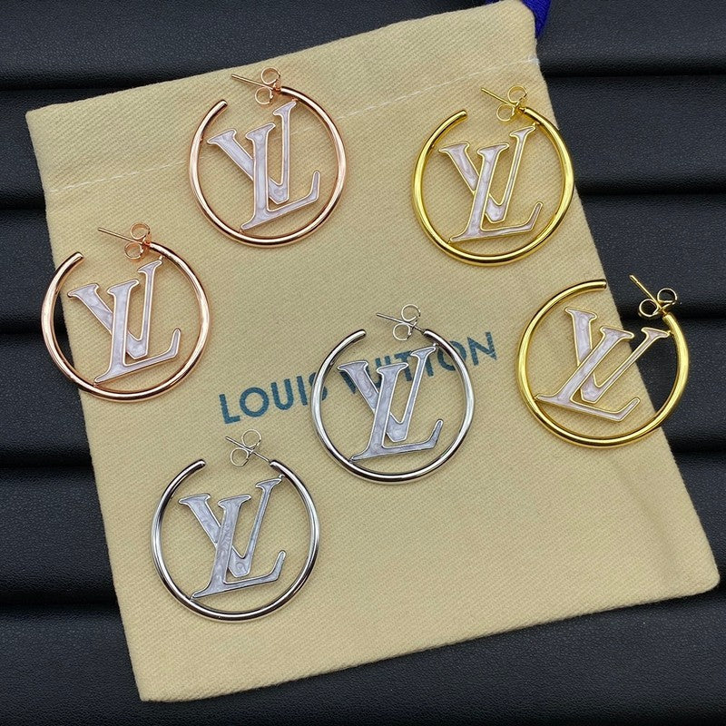 Louis Louise Hoop Pearl Gold Earrings
