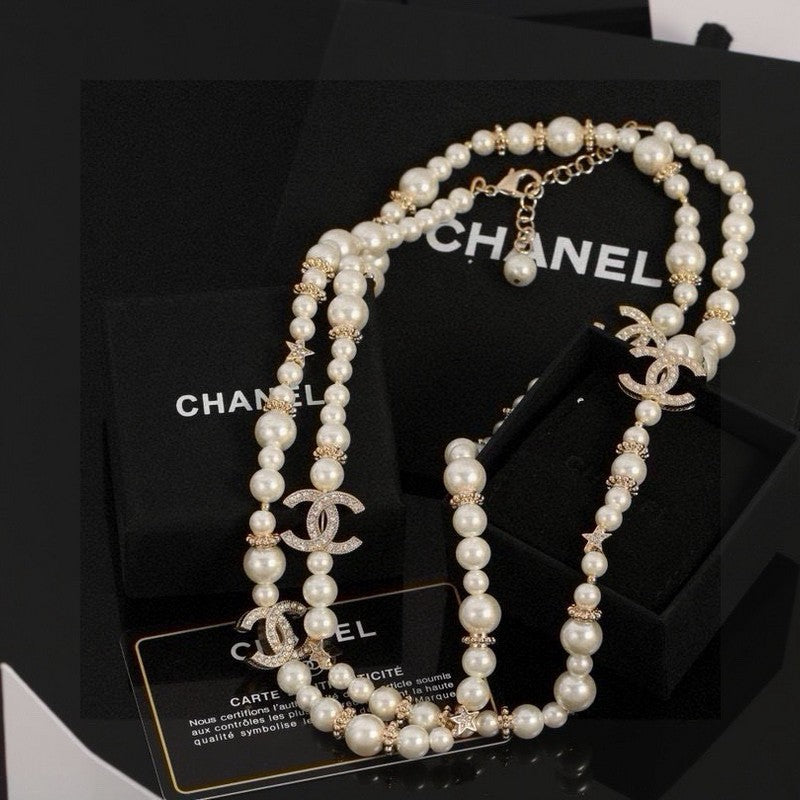 CC 26C Long Pearl Necklace