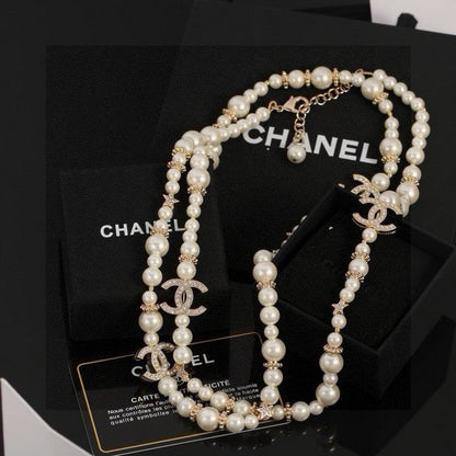CC 26C Long Pearl Necklace