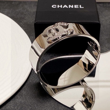 CC White Gold Cuff Bracelet