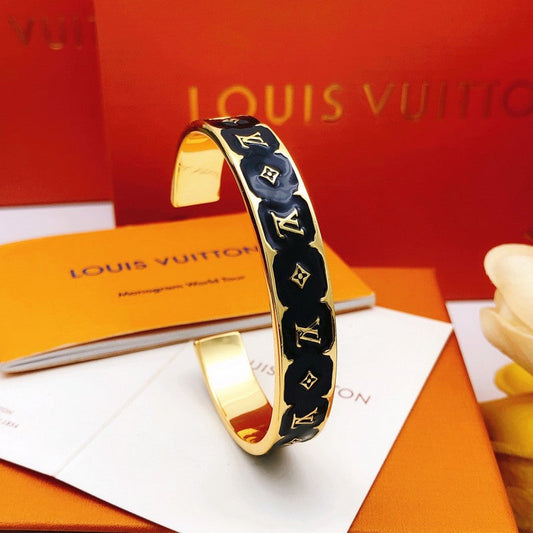 Louis Color Monogram Gold Bracelet