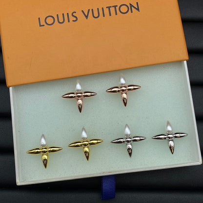 Louis Cross Gold Earrings