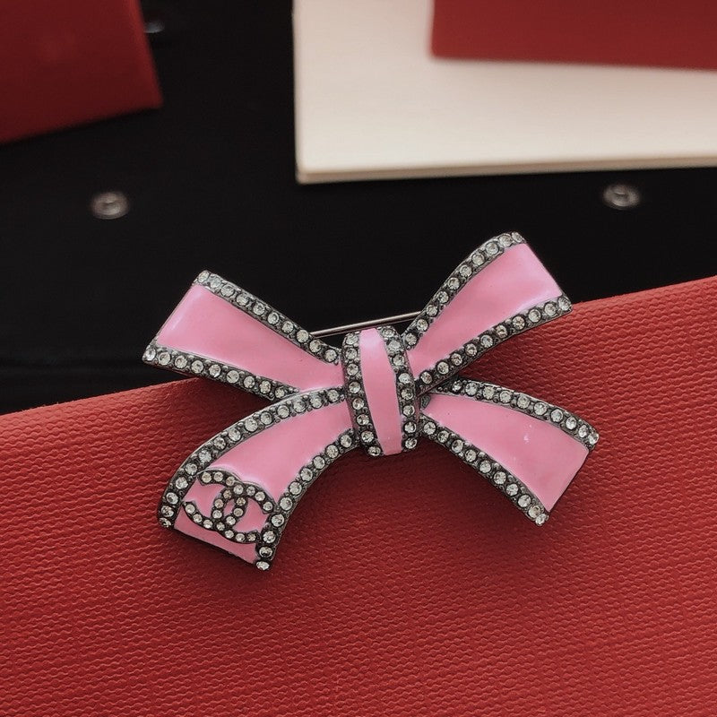 CC Pink Bow Brooch