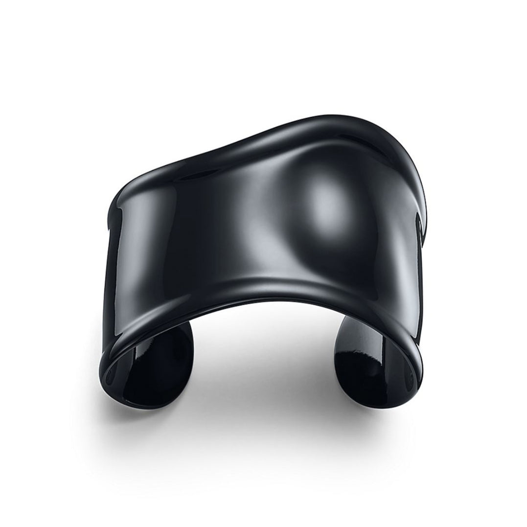 Tiff Elsa Peretti Small Bone Cuff Black Bracelet