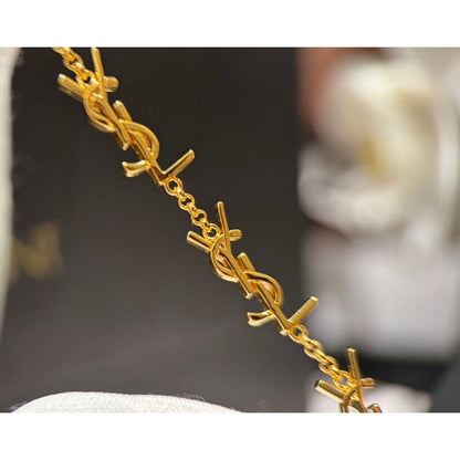 Saint Logo Gold Chain Necklace