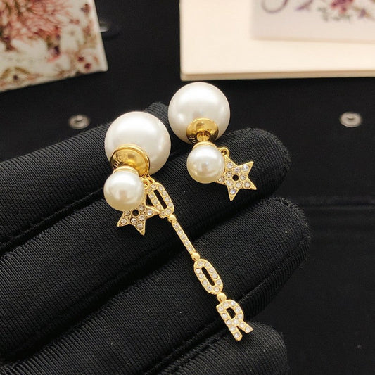 CD Tribales Star Pearl Earrings