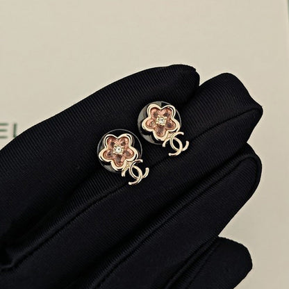 CC Pink Crystal Earrings