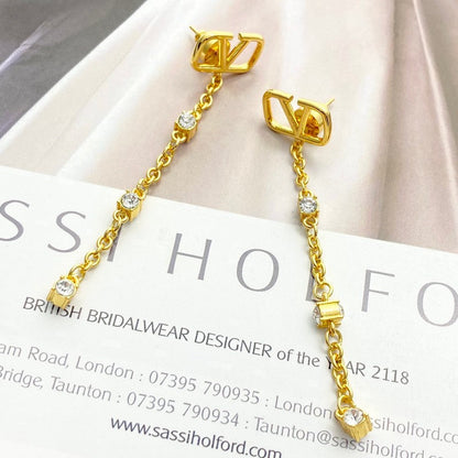 Vlogo Long Pearl Earrings