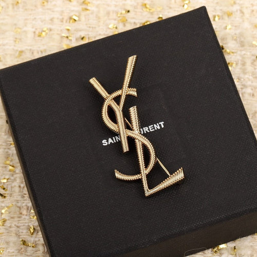 Saint Stripe Gold Brooch
