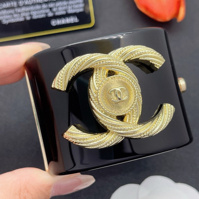 CC Gold Black Resin Bracelet