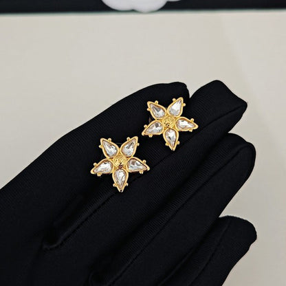 CC Crystal Flower Earrings