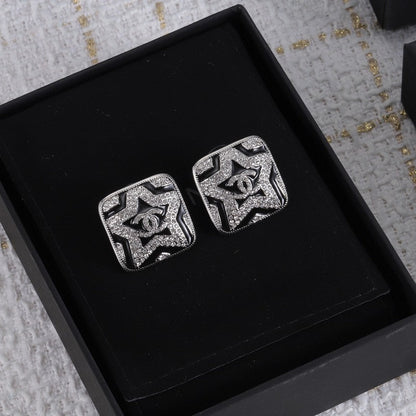 CC Black & White Diamond Earrings