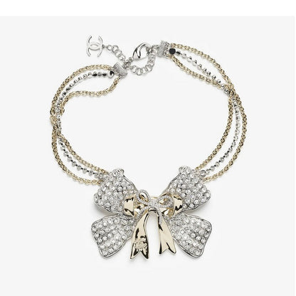 CC 25K Bow Tie Choker Necklace