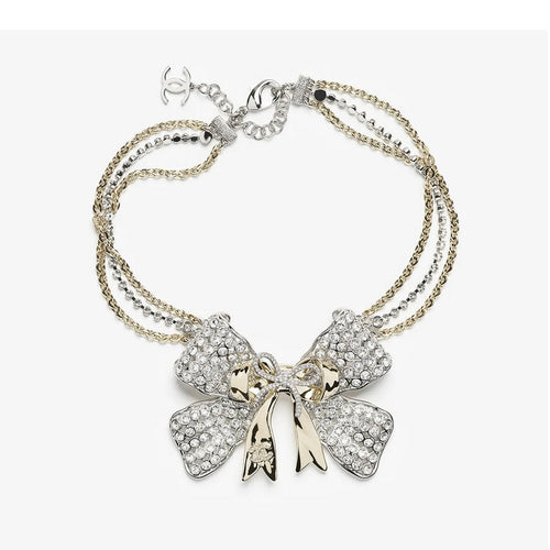 CC 25K Bow Tie Choker Necklace