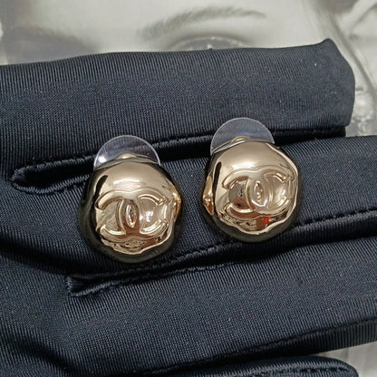 CC Gold Round Earrings