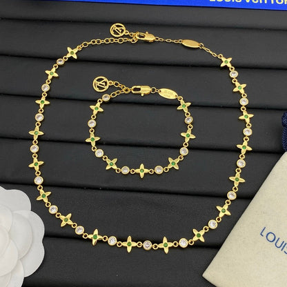 Louis Green Blossom Gold Necklace