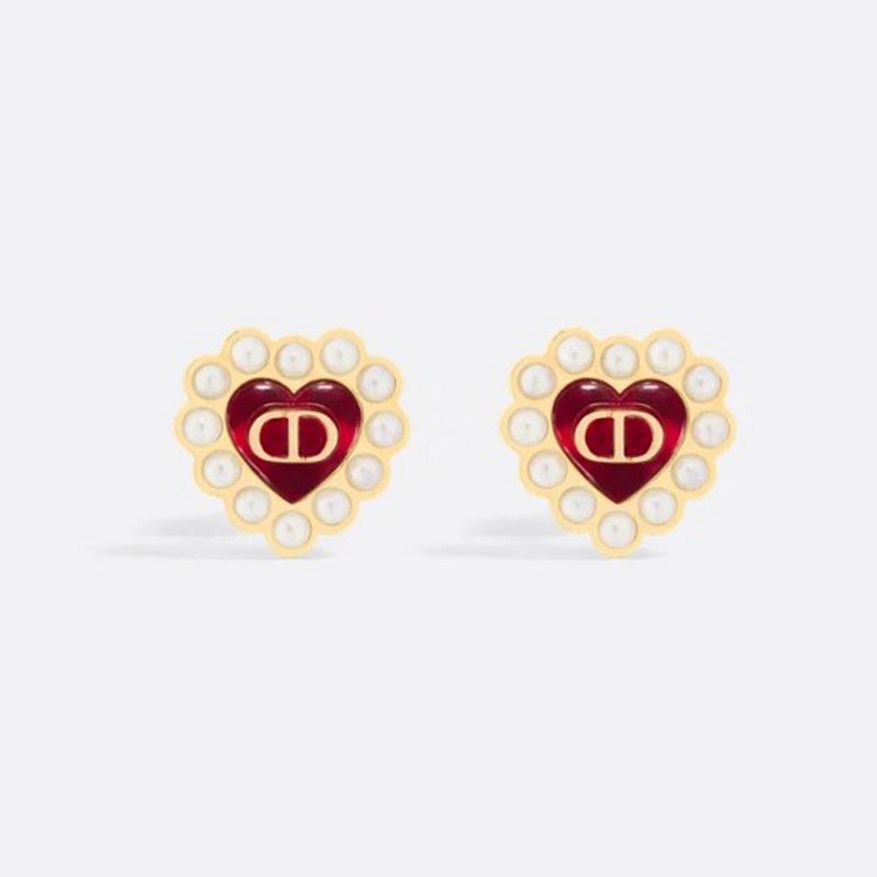 Petit CD Baroque Stud Earrings