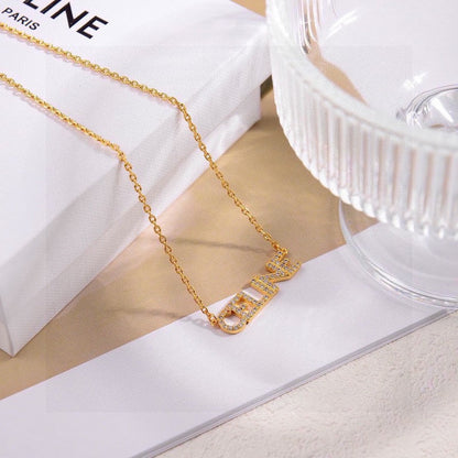 CE Triomphe Diamond Gold Necklace