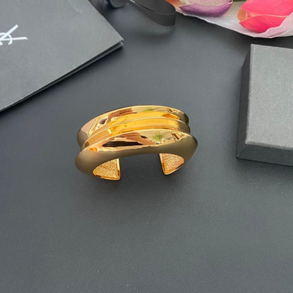 Saint Wide Gold Vintage Bracelet