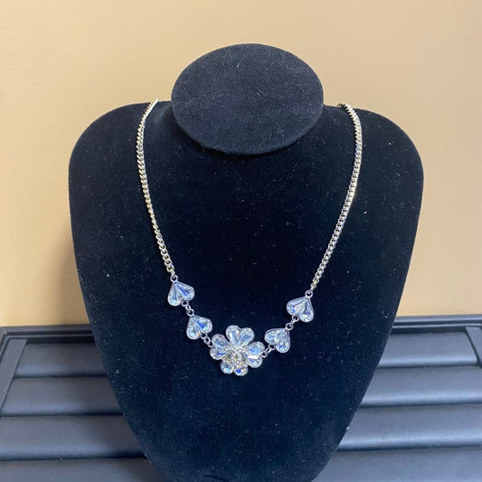 CC Blue Heart Crystal Necklace