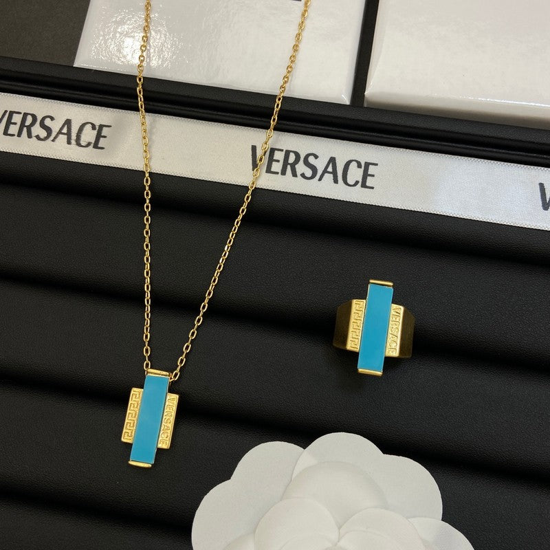 Vers Blue Gold Necklace