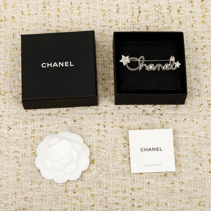 CC Leather Gold Brooch