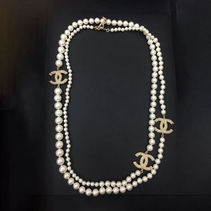 CC 100th Anniversary Pearl Long Necklace