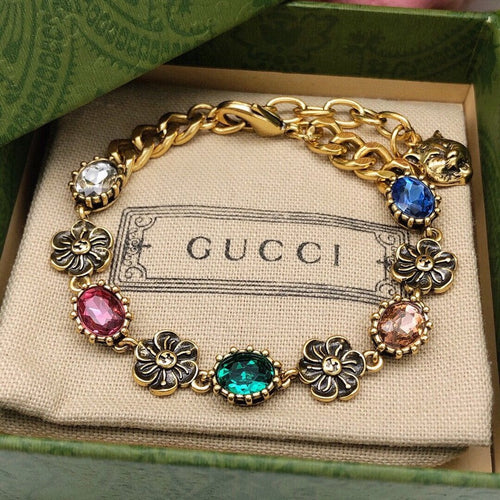 GG Interlocking G Color Crystal Bracelet