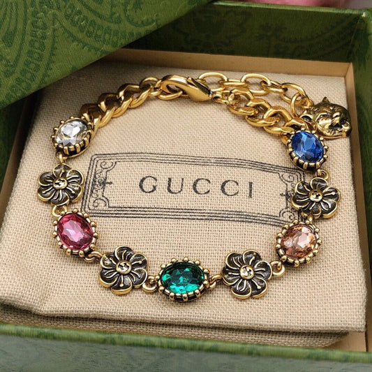 GG Interlocking G Color Crystal Bracelet