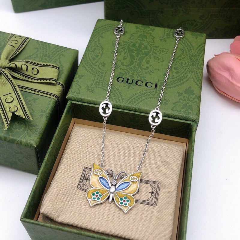 GG Butterfly Gold Necklace
