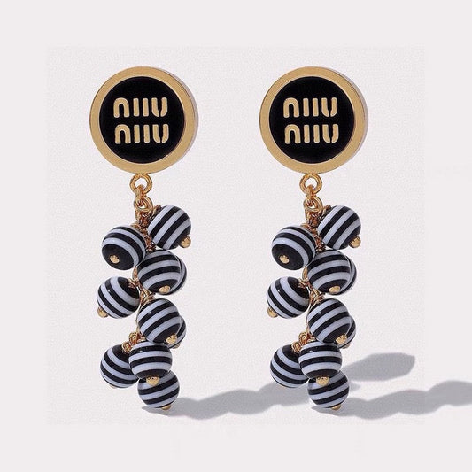 Miu Blue & Pink Ball Earrings