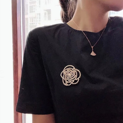 CC Camellia Pearl Brooch