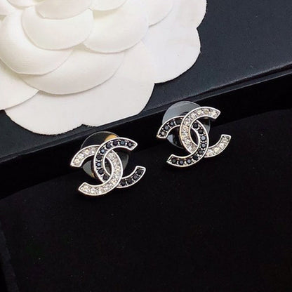 CC Black Gold Diamond Earrings