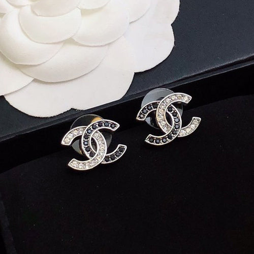 CC Black Gold Diamond Earrings