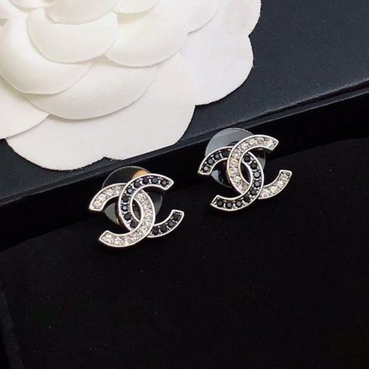 CC Black Gold Diamond Earrings