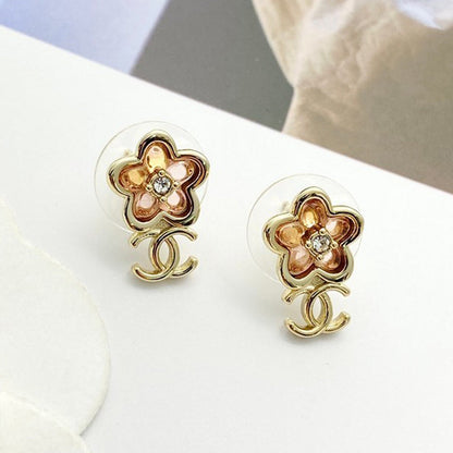 CC 26C Flower Crystal Earrings