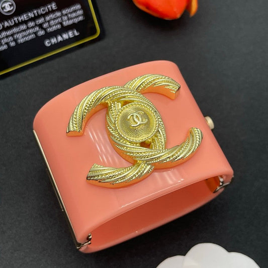 CC Gold Pink Resin Bracelet
