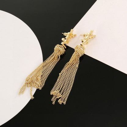 Saint Tassel Gold Earrings