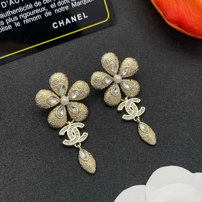 CC Flower Diamond Earrings