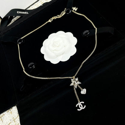 CC Heart & Star Crystal Necklace