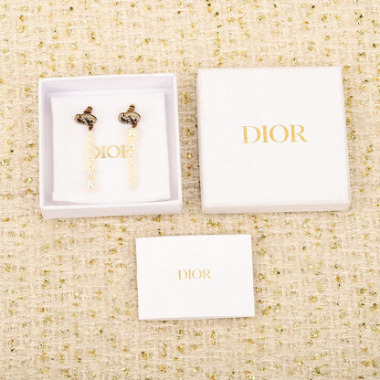 CD Long Pearls Earrings