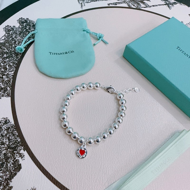 Return to Tiffany Red Heart Bead Bracelet