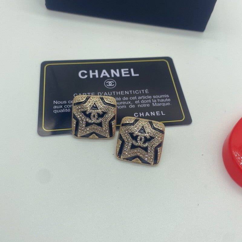 CC Black Star Diamond Earrings
