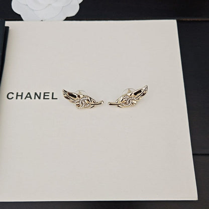 CC Diamond Leaf Earrings