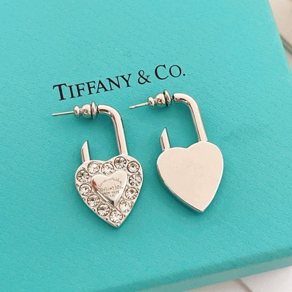 Tiff Diamond Heart Earrings