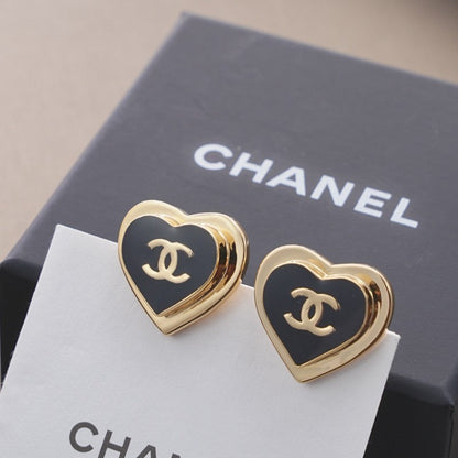 CC Black & Red Heart Earrings